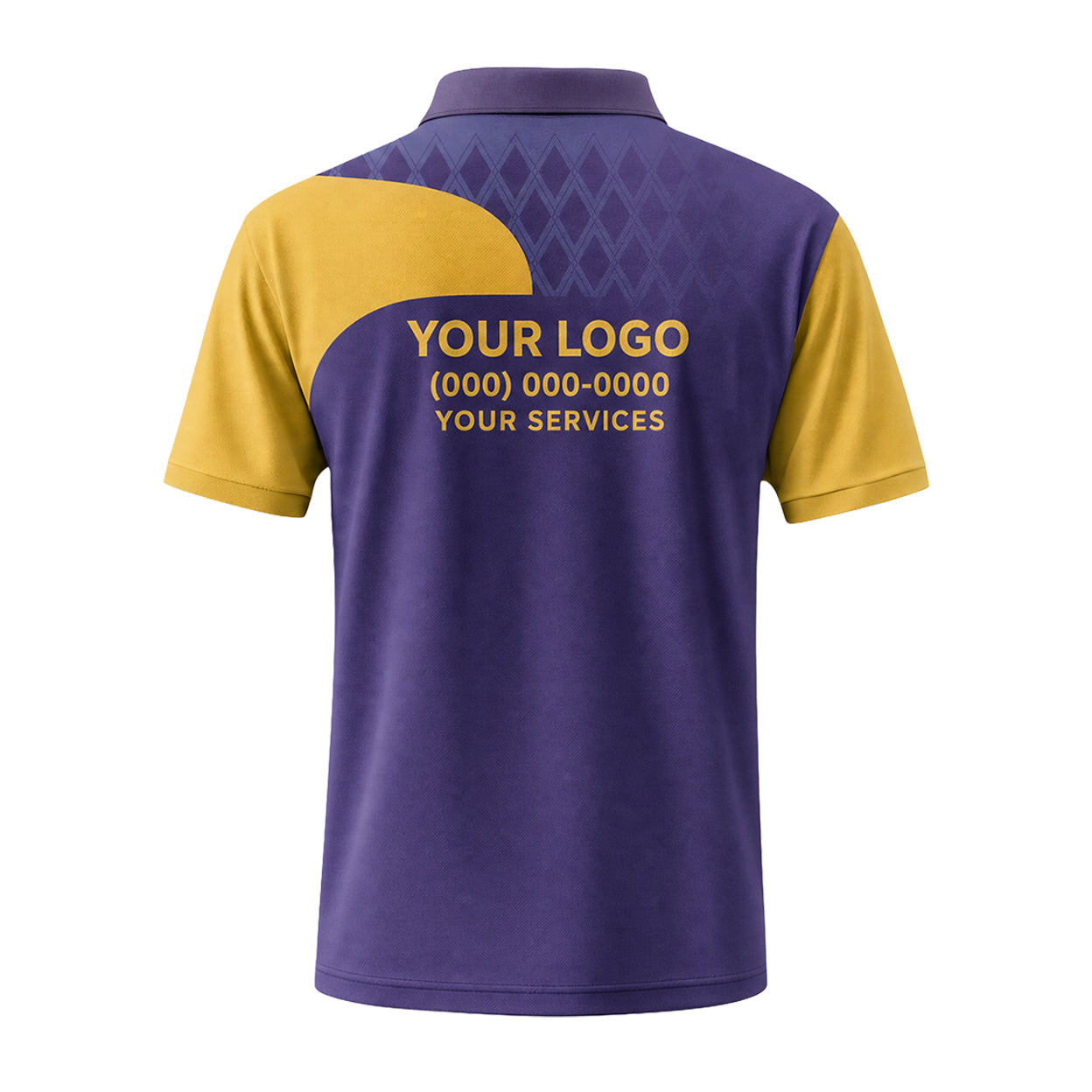 Purple Gold Circle custom polo shirt FS28 - back