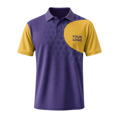 Purple Gold Circle custom polo shirt FS28 - front