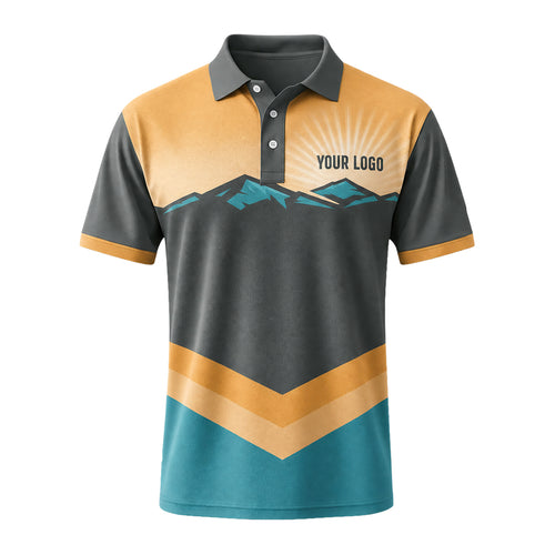Slate Gold Mountain custom polo shirt FS31 - front