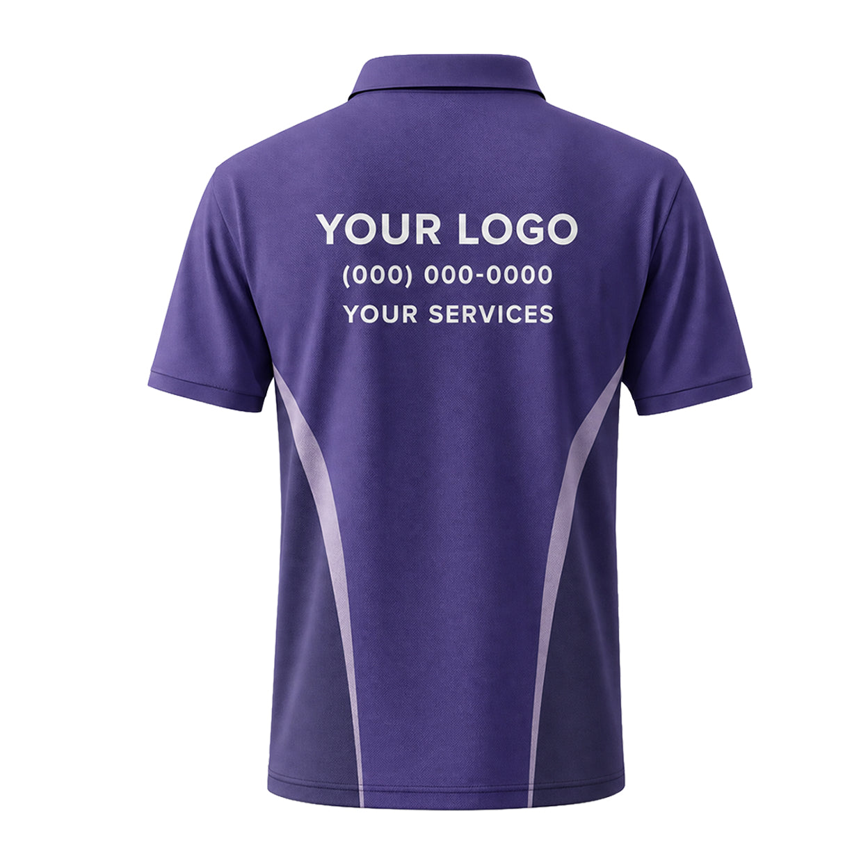 Amethyst Silver Side Panel custom polo shirt FS44 - back