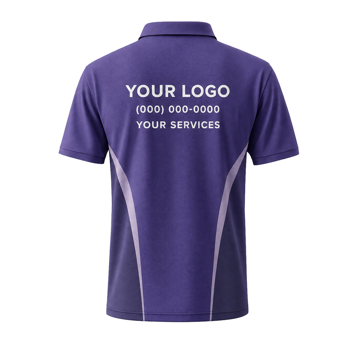 Amethyst Silver Side Panel custom polo shirt FS44 - back