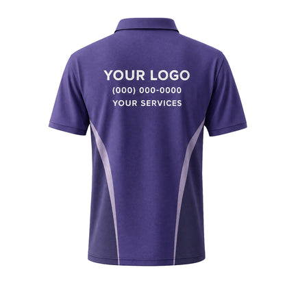 Amethyst Silver Side Panel custom polo shirt FS44 - back
