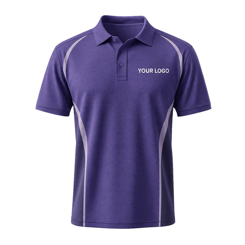 Amethyst Silver Side Panel custom polo shirt FS44 - front