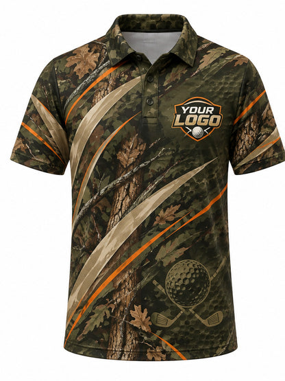 GLF016 - Custom Golf Polo - Camo Back Nine - front