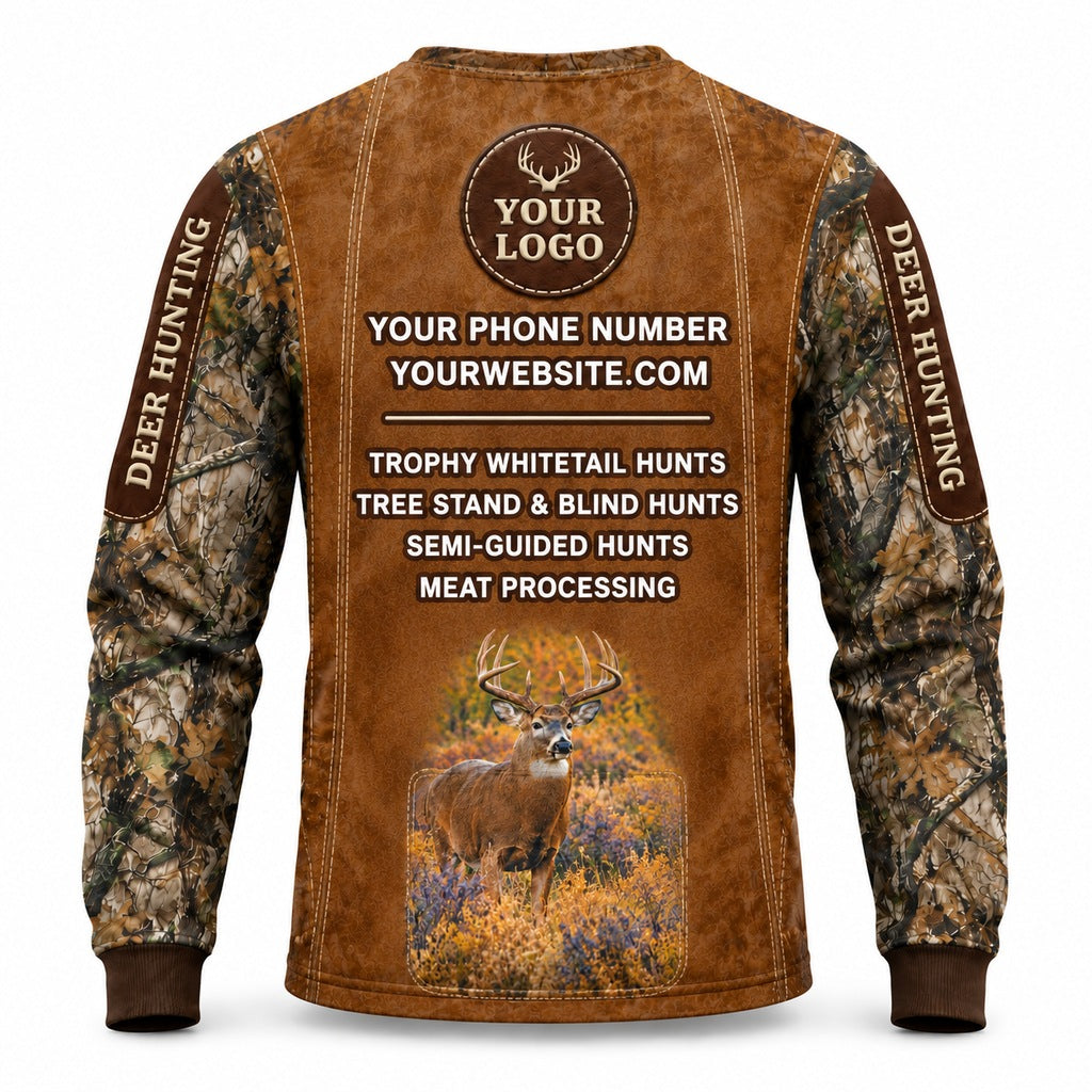 HG004 - Custom Hunting Guide Shirt - Suede Whitetail - back