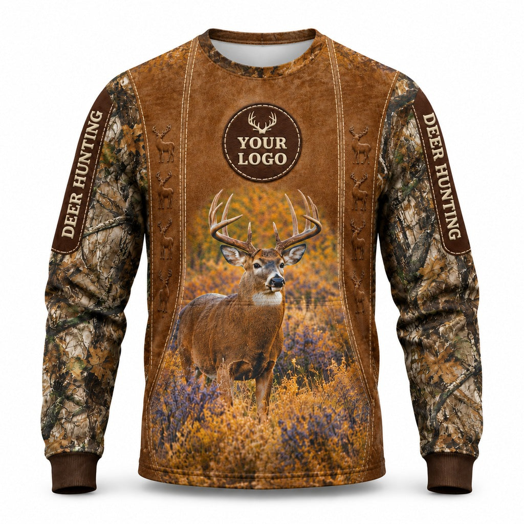 HG004 - Custom Hunting Guide Shirt - Suede Whitetail - front