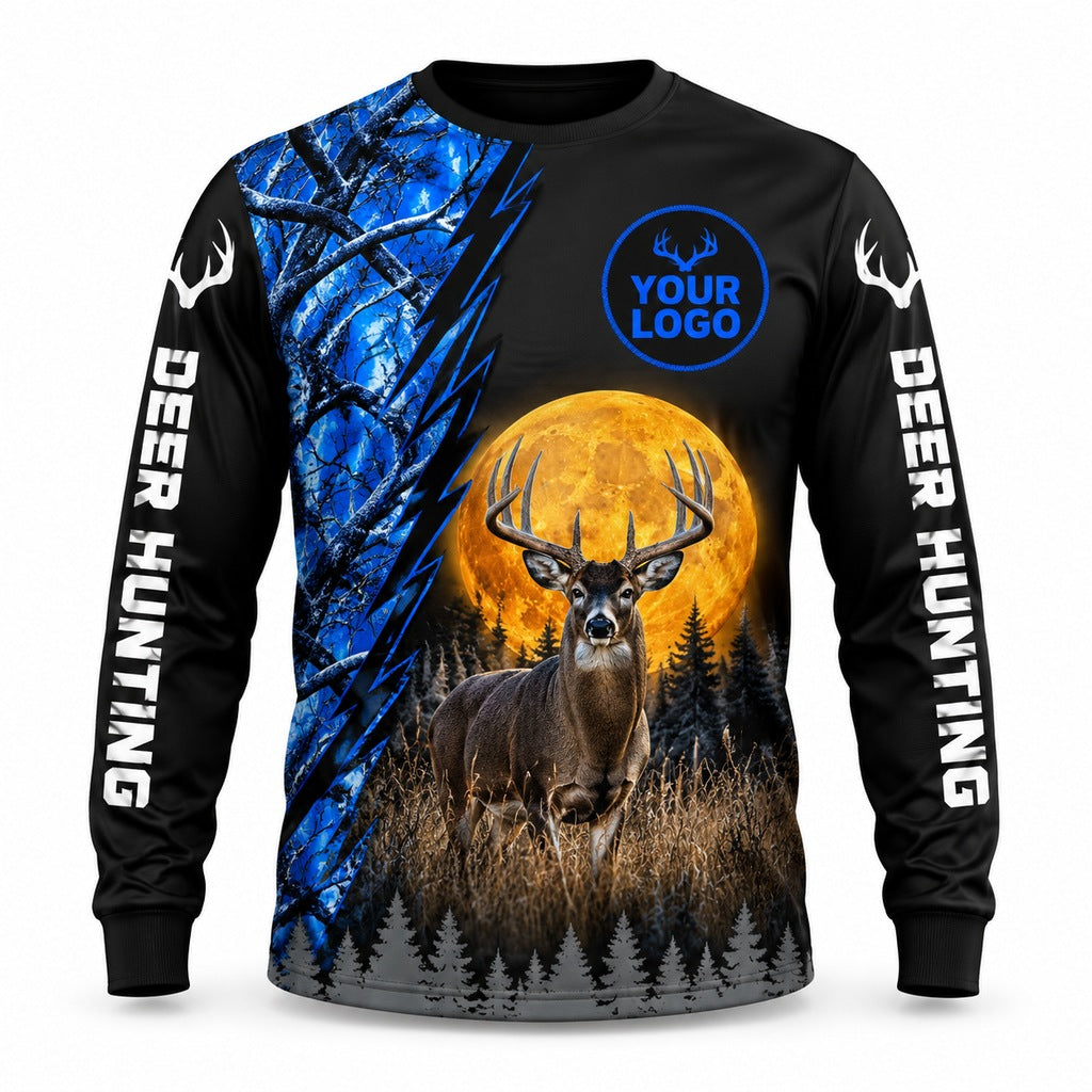 HG006 - Custom Hunting Guide Shirt - Blue Moon Buck - front