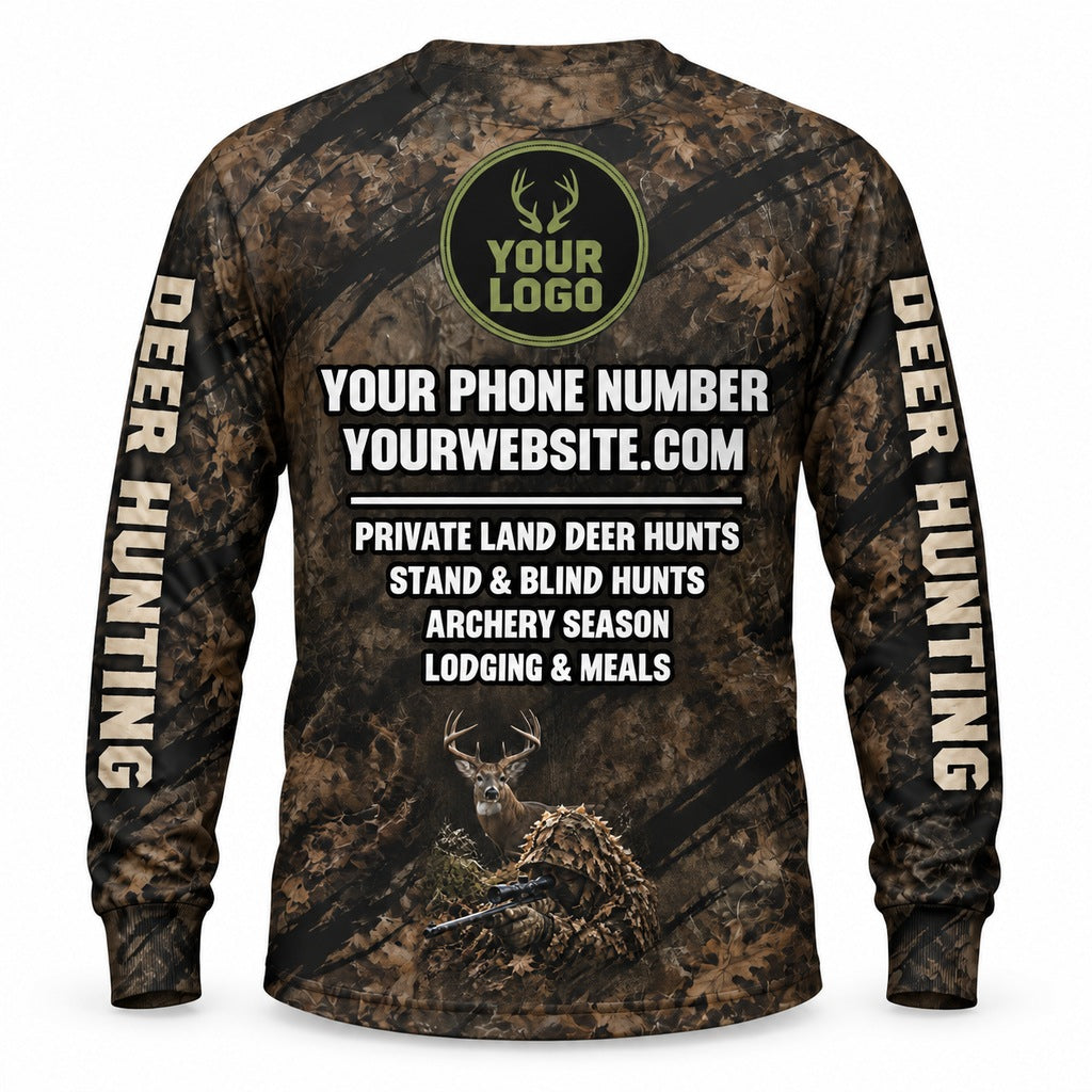 HG012 - Custom Hunting Guide Shirt - Ghillie Hunter - back