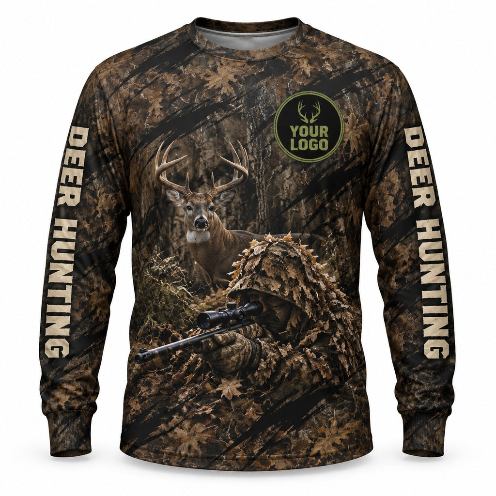 HG012 - Custom Hunting Guide Shirt - Ghillie Hunter - front