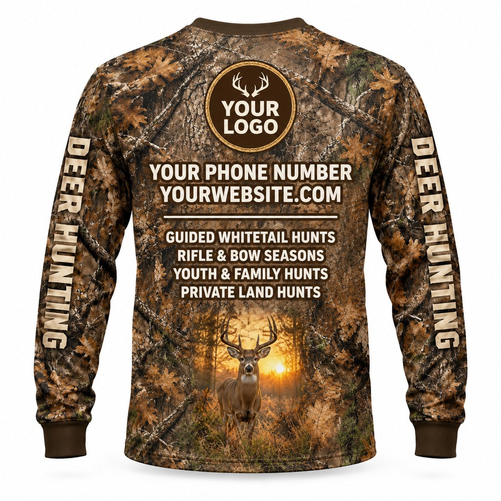 HG015 - Custom Hunting Guide Shirt - Golden Crosshair - back