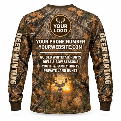 HG015 - Custom Hunting Guide Shirt - Golden Crosshair - back