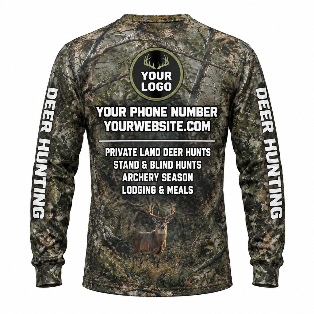 HG016 - Custom Hunting Guide Shirt - Dusk Crosshair - back