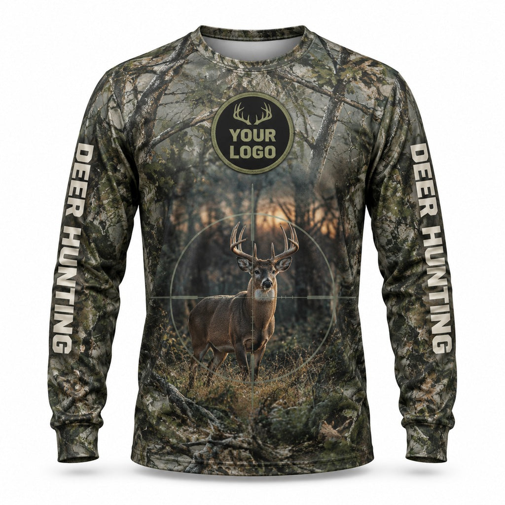 HG016 - Custom Hunting Guide Shirt - Dusk Crosshair - front