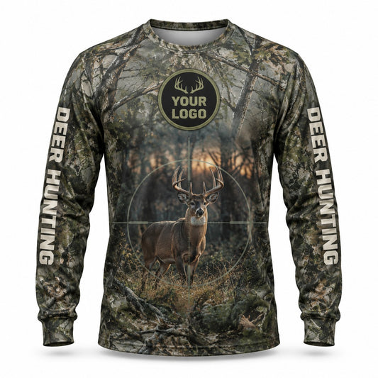 HG016 - Custom Hunting Guide Shirt - Dusk Crosshair - front