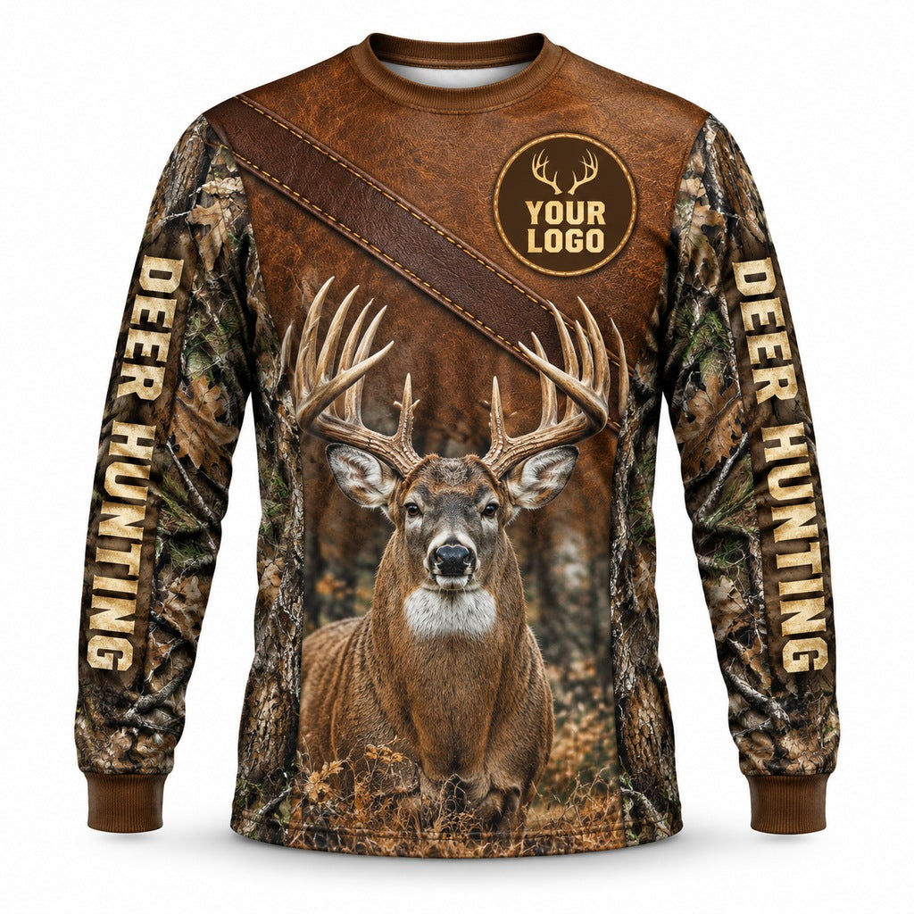 HG020 - Custom Hunting Guide Shirt - Leather Strap Buck - front