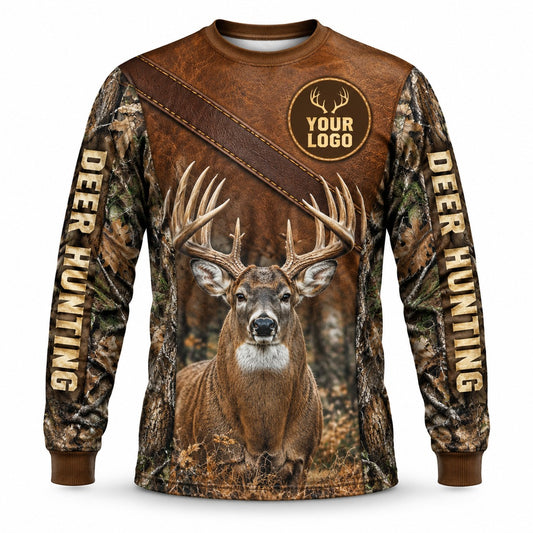 HG020 - Custom Hunting Guide Shirt - Leather Strap Buck - front