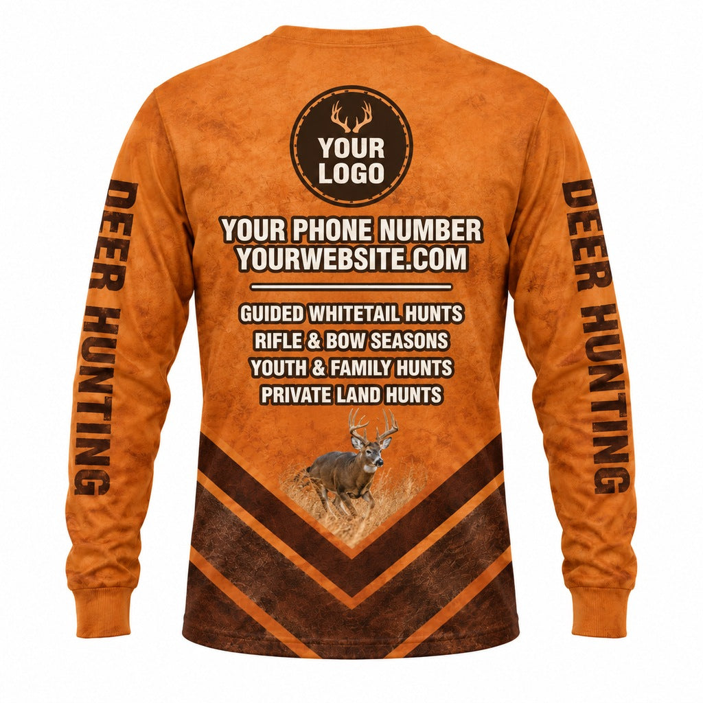 HG022 - Custom Hunting Guide Shirt - Chevron Whitetail - back