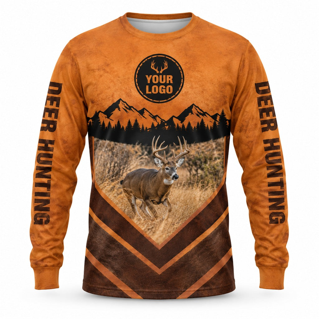 HG022 - Custom Hunting Guide Shirt - Chevron Whitetail - front