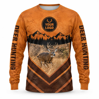 HG022 - Custom Hunting Guide Shirt - Chevron Whitetail - front