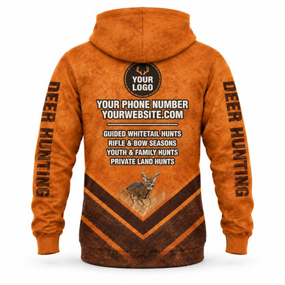 HG022 - Custom Hunting Guide Hoodie - Chevron Whitetail - back