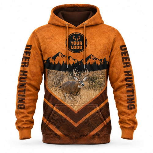 HG022 - Custom Hunting Guide Hoodie - Chevron Whitetail - front