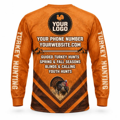 HG025 - Custom Hunting Guide Shirt - Chevron Turkey - back