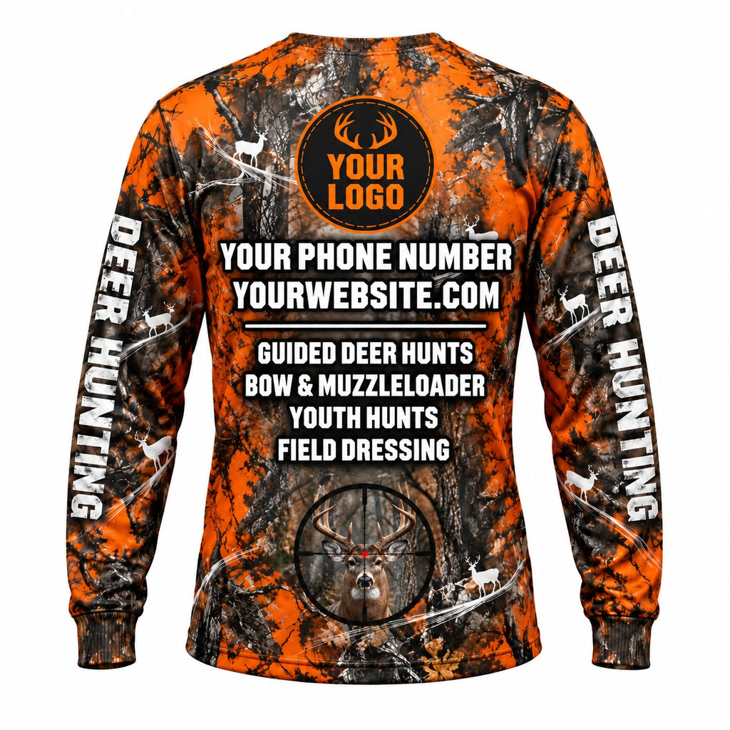 HG026 - Custom Hunting Guide Shirt - Scope Deer - back