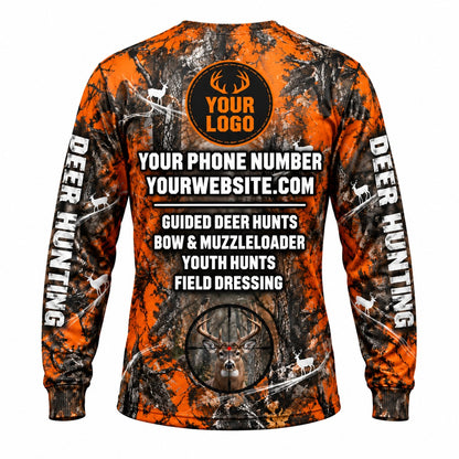 HG026 - Custom Hunting Guide Shirt - Scope Deer - back