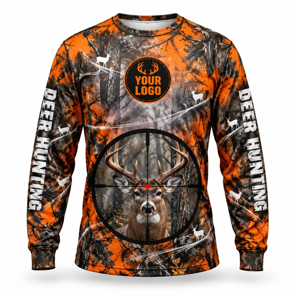 HG026 - Custom Hunting Guide Shirt - Scope Deer - front