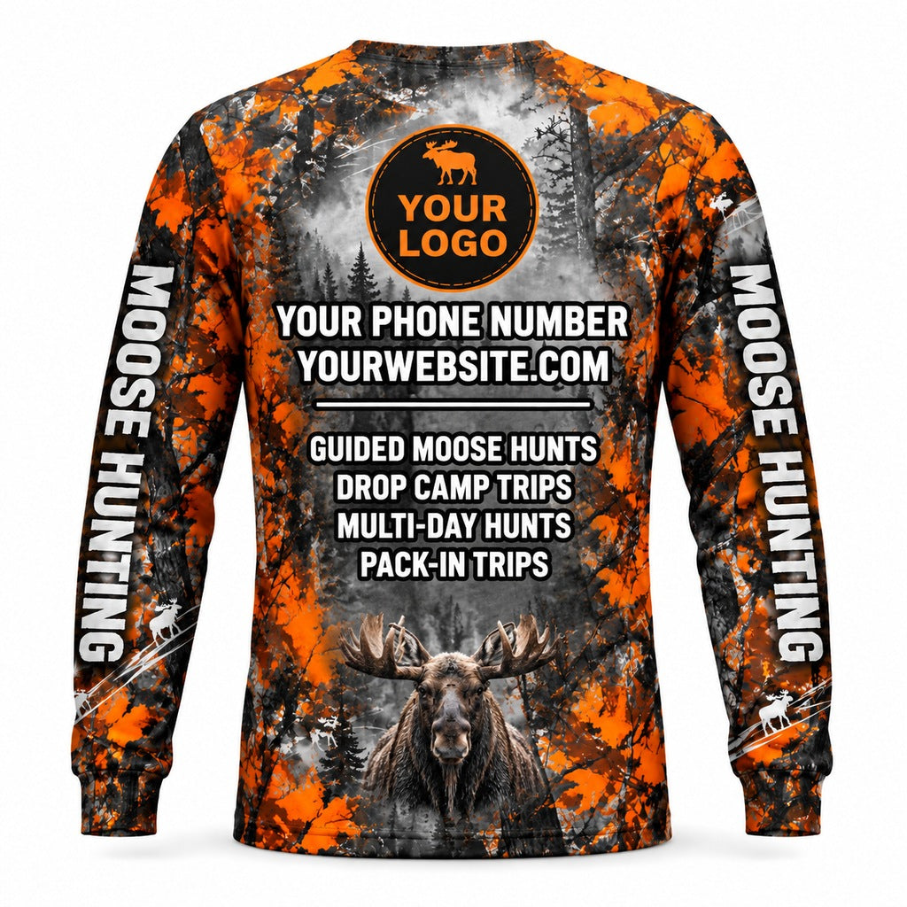 HG027 - Custom Hunting Guide Shirt - Scope Moose - back