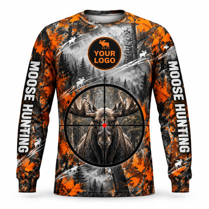 HG027 - Custom Hunting Guide Shirt - Scope Moose - front