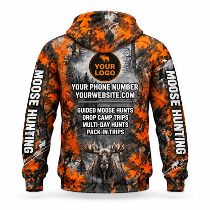 HG027 - Custom Hunting Guide Hoodie - Scope Moose - back
