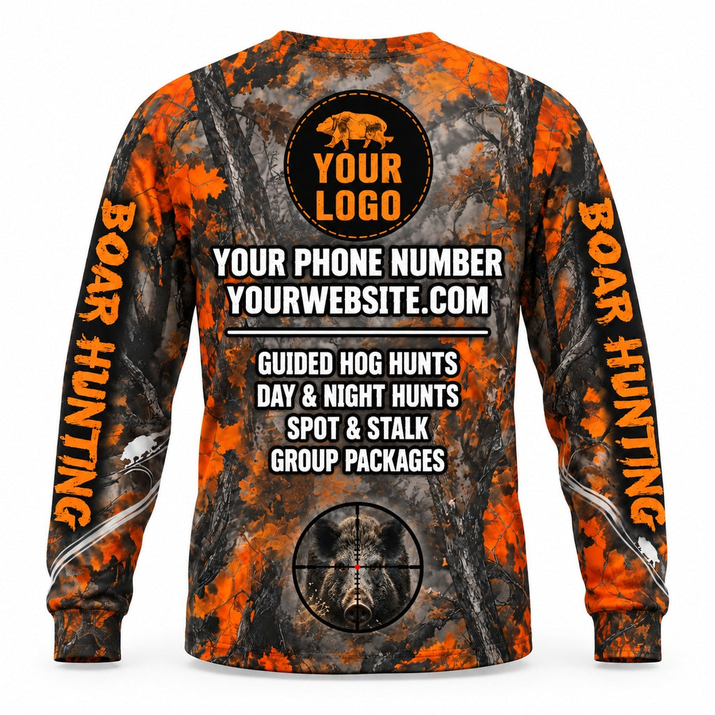 HG028 - Custom Hunting Guide Shirt - Scope Boar - back