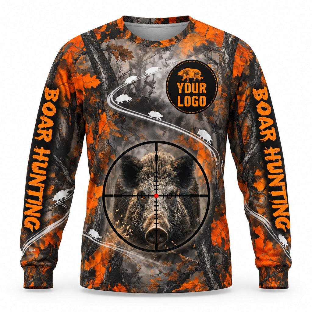 HG028 - Custom Hunting Guide Shirt - Scope Boar - front