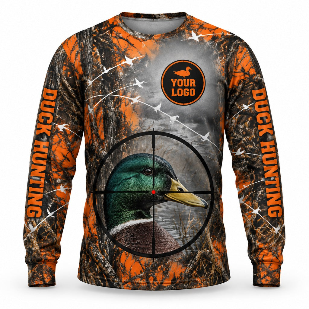 HG029 - Custom Hunting Guide Shirt - Scope Duck - front