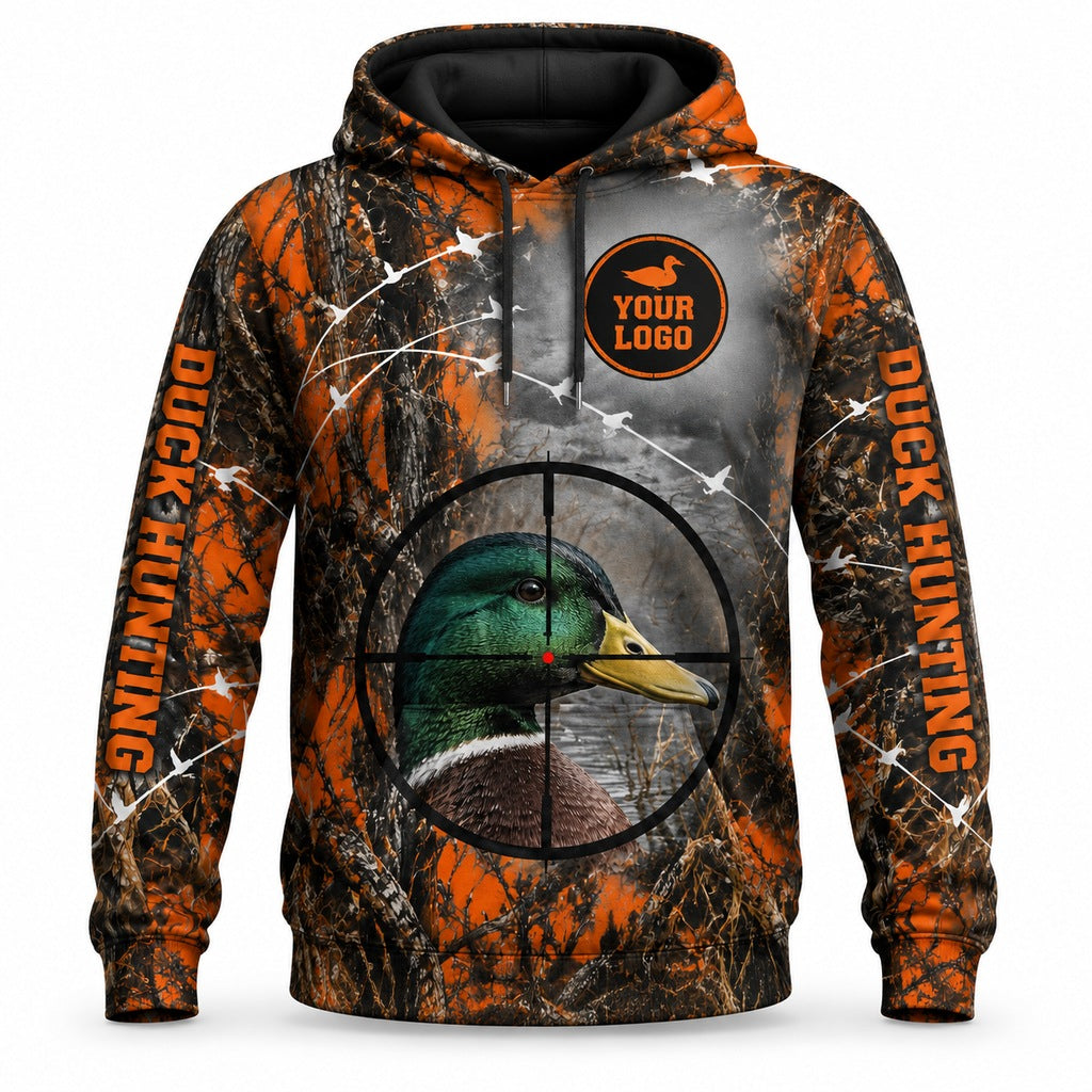 HG029 - Custom Hunting Guide Hoodie - Scope Duck - front
