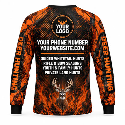 HG037 - Custom Hunting Guide Shirt - Orange Dot Buck - back