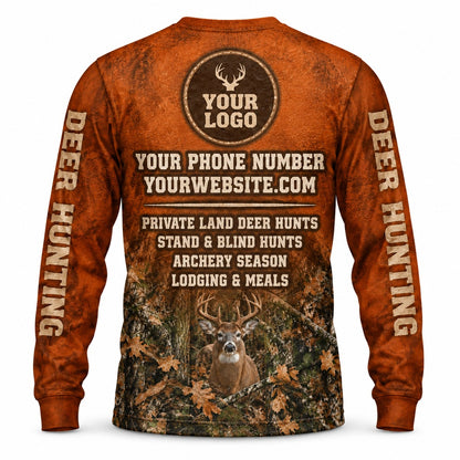 HG041 - Custom Hunting Guide Shirt - Orange Leather Deer - back