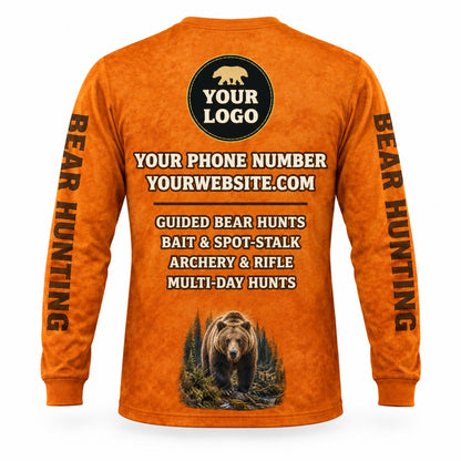 HG047 - Custom Hunting Guide Shirt - Suede Bear - back