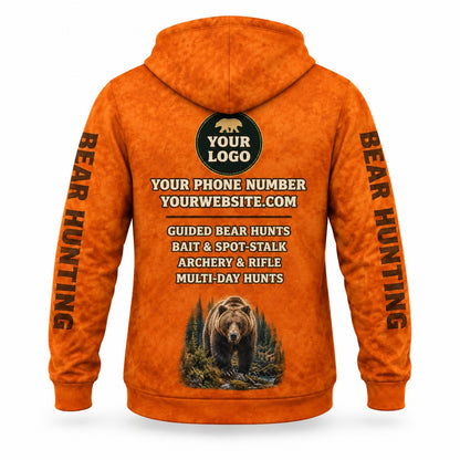 HG047 - Custom Hunting Guide Hoodie - Suede Bear - back