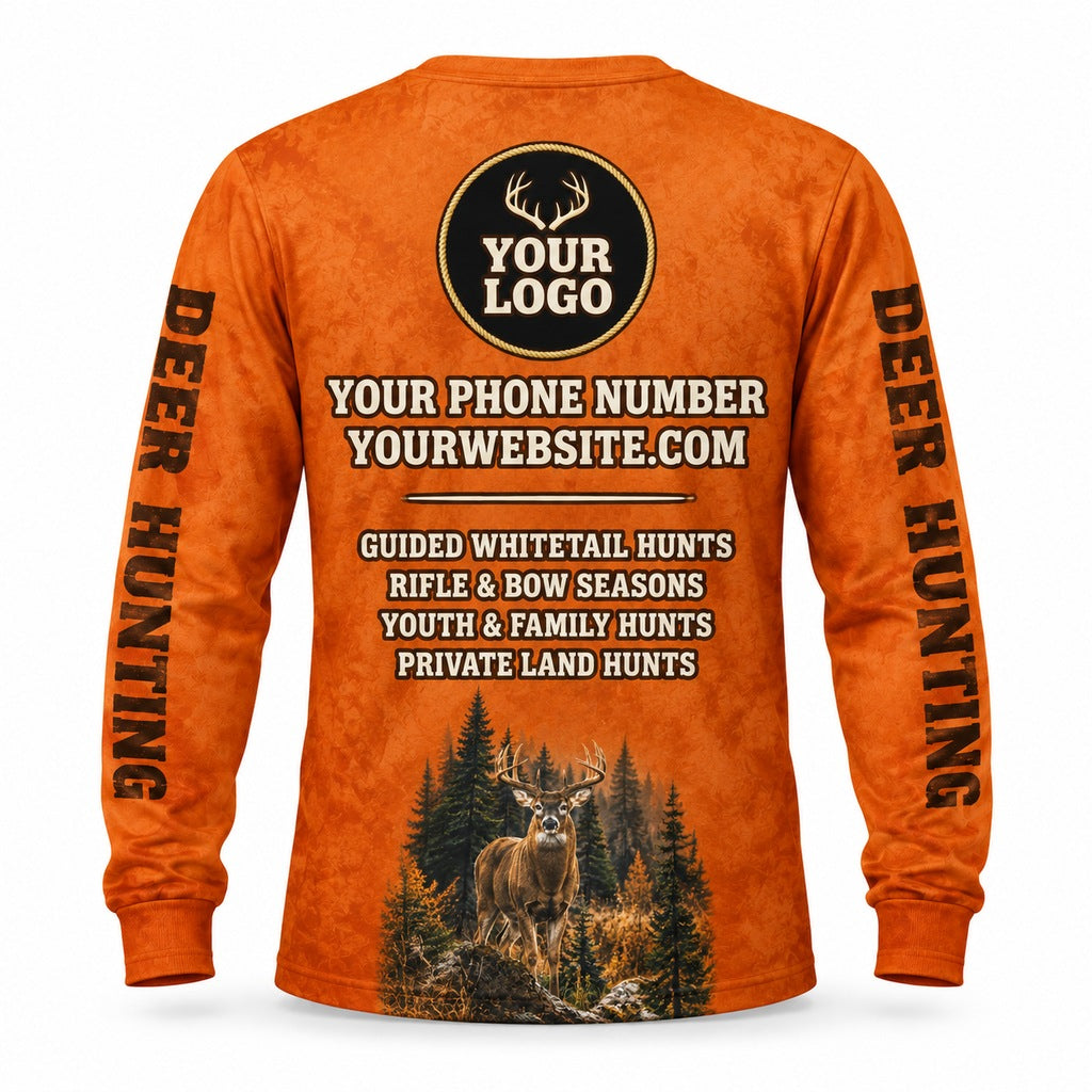 HG048 - Custom Hunting Guide Shirt - Suede Buck - back