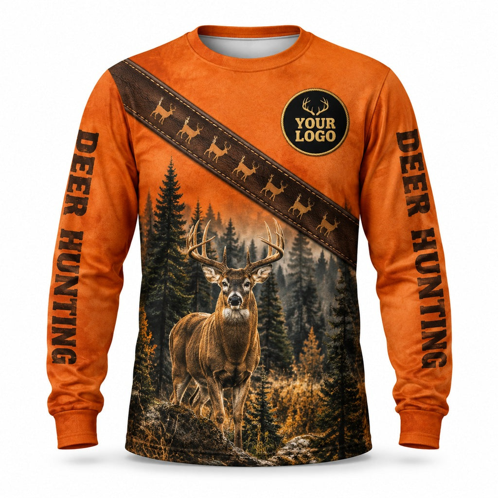 HG048 - Custom Hunting Guide Shirt - Suede Buck - front