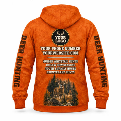 HG048 - Custom Hunting Guide Hoodie - Suede Buck - back