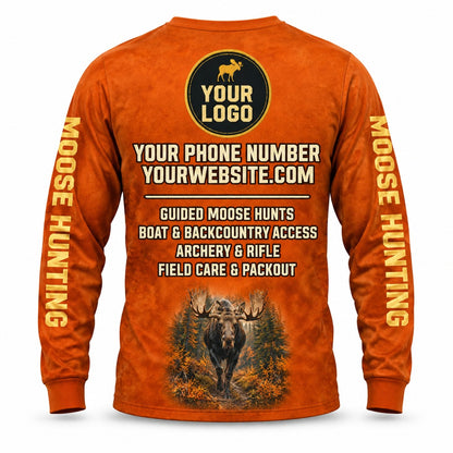 HG049 - Custom Hunting Guide Shirt - Suede Moose - back