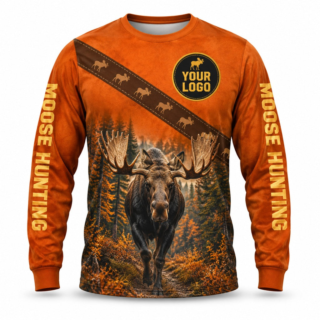 HG049 - Custom Hunting Guide Shirt - Suede Moose - front