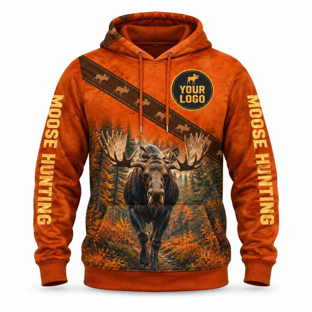 HG049 - Custom Hunting Guide Hoodie - Suede Moose - front