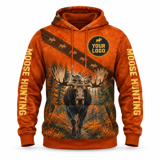 HG049 - Custom Hunting Guide Hoodie - Suede Moose - front