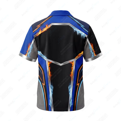 Royal Frostfire Chevron custom HVAC shirt HVPB03 - back