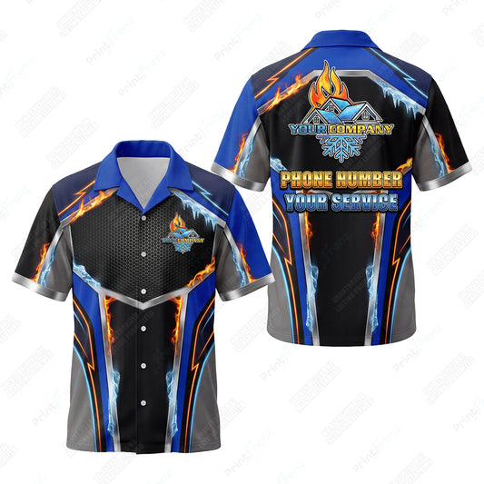 Royal Frostfire Chevron custom HVAC shirt HVPB03 - key