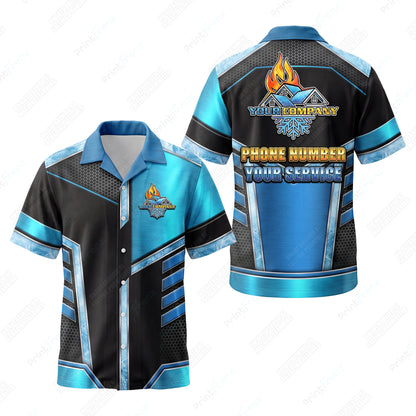 Turquoise Ice Chevron custom HVAC shirt HVPB04 - key